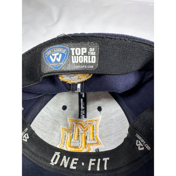 Marquette University Golden Eagles Navy Blue Ball Cap Top Of‎ The World One Fit - Picture 15 of 16